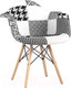 Миниатюра изображения товара Стул Stool Group Eames / Y809 (пэчворк черный/белый)