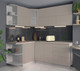 Миниатюра изображения товара Кухонный гарнитур Интерлиния Мила Матте 1.5x2.0 А левая (луна/луна/травертин серый)