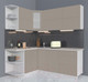 Миниатюра изображения товара Кухонный гарнитур Интерлиния Мила Матте 1.5x2.0 А левая (луна/луна/травертин серый)