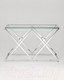 Миниатюра изображения товара Консольный столик Stool Group Инсигния 120x40 / ECST-026 (прозрачное стекло/сталь серебристый)
