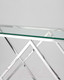Миниатюра изображения товара Консольный столик Stool Group Инсигния 120x40 / ECST-026 (прозрачное стекло/сталь серебристый)