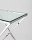 Миниатюра изображения товара Консольный столик Stool Group Инсигния 120x40 / ECST-026 (прозрачное стекло/сталь серебристый)