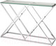 Миниатюра изображения товара Консольный столик Stool Group Инсигния 115x30 / ECST-026 (прозрачное стекло/сталь серебристый)