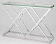 Миниатюра изображения товара Консольный столик Stool Group Инсигния 115x30 / ECST-026 (прозрачное стекло/сталь серебристый)