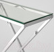 Миниатюра изображения товара Консольный столик Stool Group Инсигния 115x30 / ECST-026 (прозрачное стекло/сталь серебристый)