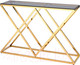Миниатюра изображения товара Консольный столик Stool Group Инсигния 115x30 / ECST-026-TG-SK (стекло Smoke/сталь золото)