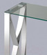 Миниатюра изображения товара Консольный столик Stool Group Кросс 115x30 / ECST-008 (стекло/сталь/серебристый)
