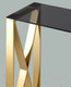 Миниатюра изображения товара Консольный столик Stool Group Кросс 115x30 / ECST-008-TG-SK (стекло smoke/сталь золото)