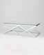 Миниатюра изображения товара Журнальный столик Stool Group Инсигния 120x60 / ECT-026 (прозрачное стекло/сталь серебристый)