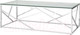 Миниатюра изображения товара Журнальный столик Stool Group Арт Деко 120x60 / ECT-015 (прозрачное стекло/сталь серебристый)