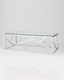 Миниатюра изображения товара Журнальный столик Stool Group Арт Деко 120x60 / ECT-015 (прозрачное стекло/сталь серебристый)