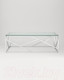 Миниатюра изображения товара Журнальный столик Stool Group Арт Деко 120x60 / ECT-015 (прозрачное стекло/сталь серебристый)