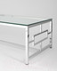 Миниатюра изображения товара Журнальный столик Stool Group Бруклин 120x60 / ECT-013 (прозрачное стекло/сталь серебристый)