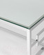 Миниатюра изображения товара Журнальный столик Stool Group Бруклин 120x60 / ECT-013 (прозрачное стекло/сталь серебристый)