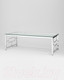 Миниатюра изображения товара Журнальный столик Stool Group Бруклин 120x60 / ECT-013 (прозрачное стекло/сталь серебристый)