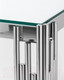 Миниатюра изображения товара Журнальный столик Stool Group Гэтсби 55x55 / EET-027 (прозрачное стекло/сталь серебристый)