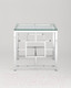 Миниатюра изображения товара Журнальный столик Stool Group Бруклин 55x55 / EET-013 (прозрачное стекло/сталь серебристый)