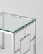 Миниатюра изображения товара Журнальный столик Stool Group Бруклин 55x55 / EET-013 (прозрачное стекло/сталь серебристый)
