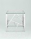Миниатюра изображения товара Журнальный столик Stool Group Арт Деко 55x55 / EET-015 (прозрачное стекло/сталь серебристый)