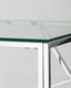Миниатюра изображения товара Журнальный столик Stool Group Арт Деко 55x55 / EET-015 (прозрачное стекло/сталь серебристый)