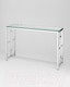Миниатюра изображения товара Консольный столик Stool Group Бруклин 120x40 / ECST-013 (прозрачное стекло/сталь серебристый)