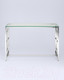 Миниатюра изображения товара Консольный столик Stool Group Бруклин 120x40 / ECST-013 (прозрачное стекло/сталь серебристый)