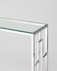Миниатюра изображения товара Консольный столик Stool Group Бруклин 120x40 / ECST-013 (прозрачное стекло/сталь серебристый)