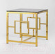 Миниатюра изображения товара Журнальный столик Stool Group Бруклин 55x55 (стекло smoke/сталь золото)