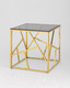 Миниатюра изображения товара Журнальный столик Stool Group Арт Деко 55x55 / EET-015-TG-SK (стекло Smoke/сталь золото)