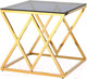 Миниатюра изображения товара Журнальный столик Stool Group Инсигния 55x55 / EET-026-TG-SK (стекло Smoke/сталь золото)
