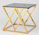 Миниатюра изображения товара Журнальный столик Stool Group Инсигния 55x55 / EET-026-TG-SK (стекло Smoke/сталь золото)