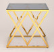 Миниатюра изображения товара Журнальный столик Stool Group Инсигния 55x55 / EET-026-TG-SK (стекло Smoke/сталь золото)