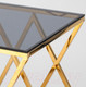 Миниатюра изображения товара Журнальный столик Stool Group Инсигния 55x55 / EET-026-TG-SK (стекло Smoke/сталь золото)
