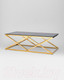 Миниатюра изображения товара Журнальный столик Stool Group Инсигния 120x60 / ECT-026-TG-SK (стекло Smoke/сталь золото)