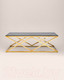 Миниатюра изображения товара Журнальный столик Stool Group Инсигния 120x60 / ECT-026-TG-SK (стекло Smoke/сталь золото)