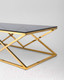 Миниатюра изображения товара Журнальный столик Stool Group Инсигния 120x60 / ECT-026-TG-SK (стекло Smoke/сталь золото)