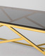 Миниатюра изображения товара Журнальный столик Stool Group Арт Деко 120x60 / ECT-015-TG-SK (стекло Smoke/сталь золото)