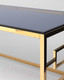 Миниатюра изображения товара Журнальный столик Stool Group Бруклин 120x60 / ECT-013-TG-SK (стекло Smoke/сталь золото)