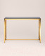 Миниатюра изображения товара Консольный столик Stool Group Бруклин 115x30 / ECST-013-TG-SK (стекло Smoke/сталь золото)