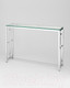 Миниатюра изображения товара Консольный столик Stool Group Бруклин 115x30 / ECST-013 (прозрачное стекло/сталь серебристый)