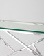 Миниатюра изображения товара Консольный столик Stool Group Арт Деко 115x30 / ECST-015 (прозрачное стекло/сталь серебристый)