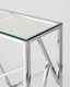 Миниатюра изображения товара Консольный столик Stool Group Арт Деко 115x30 / ECST-015 (прозрачное стекло/сталь серебристый)