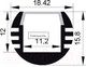 Миниатюра изображения товара Профиль для светодиодной ленты JAZZway PAL 1818 / 1009630 (2м)