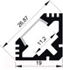 Миниатюра изображения товара Профиль для светодиодной ленты JAZZway PAL 1919 / 1009623 (2м)