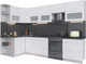 Миниатюра изображения товара Кухонный гарнитур Интерлиния Мила Матте 1.5x3.1 Б левая (белый/белый/кастилло темный)