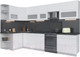 Миниатюра изображения товара Кухонный гарнитур Интерлиния Мила Матте 1.5x3.3 Б левая (белый/белый/кастилло темный)
