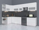 Миниатюра изображения товара Кухонный гарнитур Интерлиния Мила Матте 1.5x3.3 Б левая (белый/белый/кастилло темный)