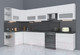 Миниатюра изображения товара Кухонный гарнитур Интерлиния Мила Матте 1.5x3.5 Б левая (белый/белый/кастилло темный)