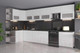Миниатюра изображения товара Кухонный гарнитур Интерлиния Мила Матте 1.5x3.8 Б левая (белый/белый/кастилло темный)