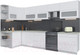 Миниатюра изображения товара Кухонный гарнитур Интерлиния Мила Матте 1.5x3.5 Б левая (белый/белый/опал светлый)